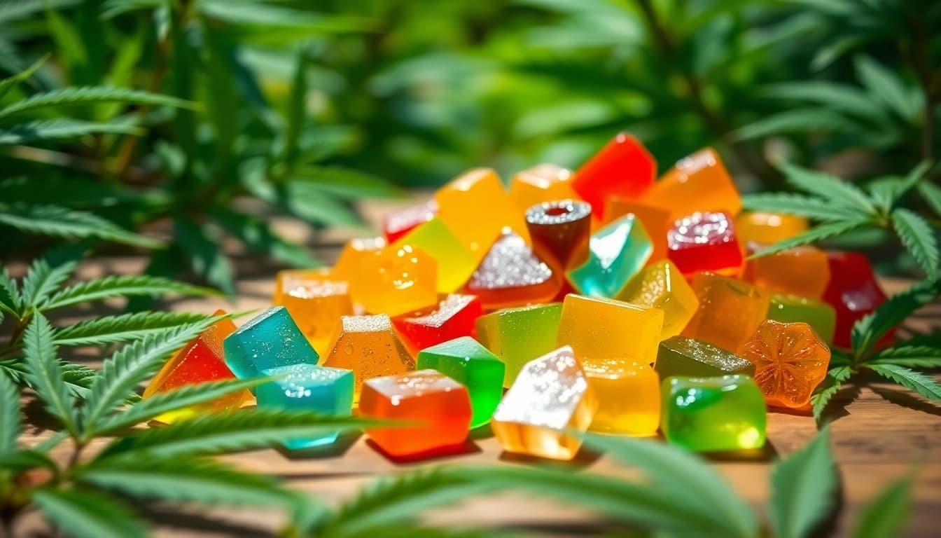 Experience the allure of the strongest THC gummies London with colorful, eye-catching designs.