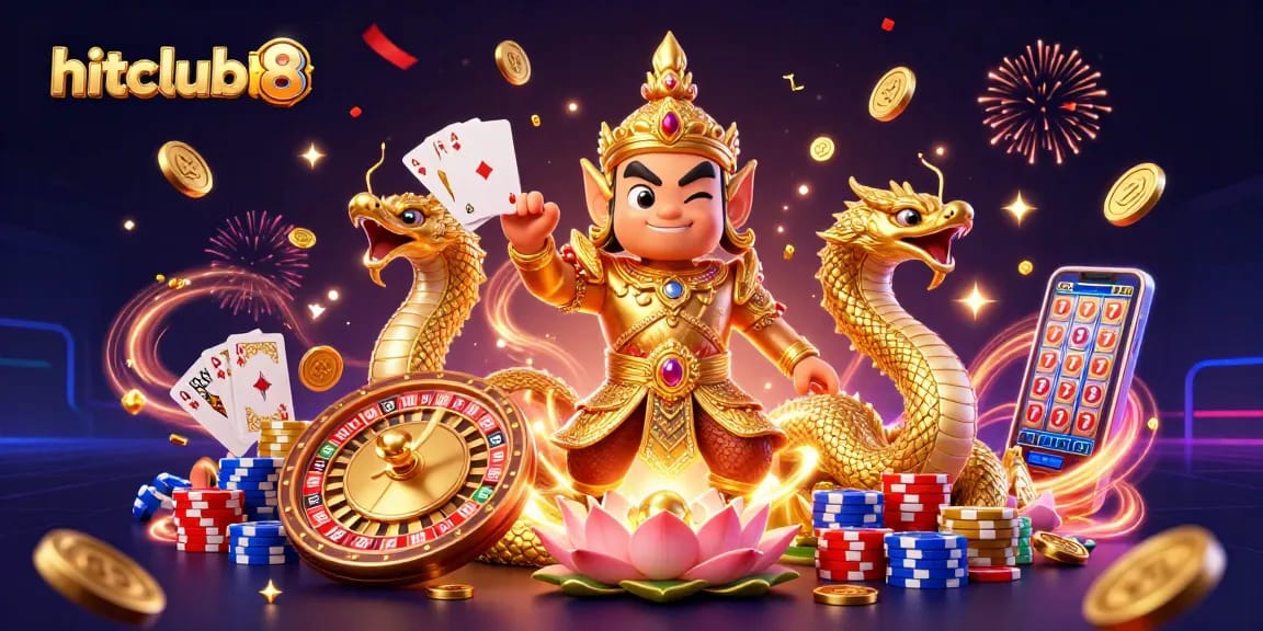 Experience the thrill at hitclubb8 with vibrant casino elements and captivating characters.