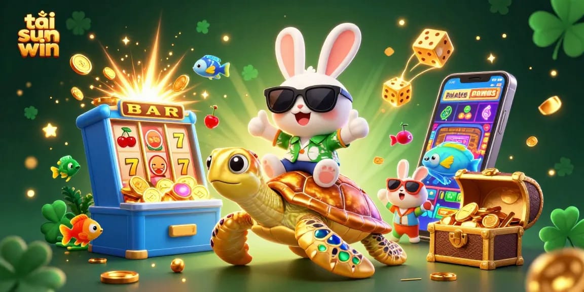 Play your luck with tải sun win while enjoying vibrant casino games in 3D illustration.