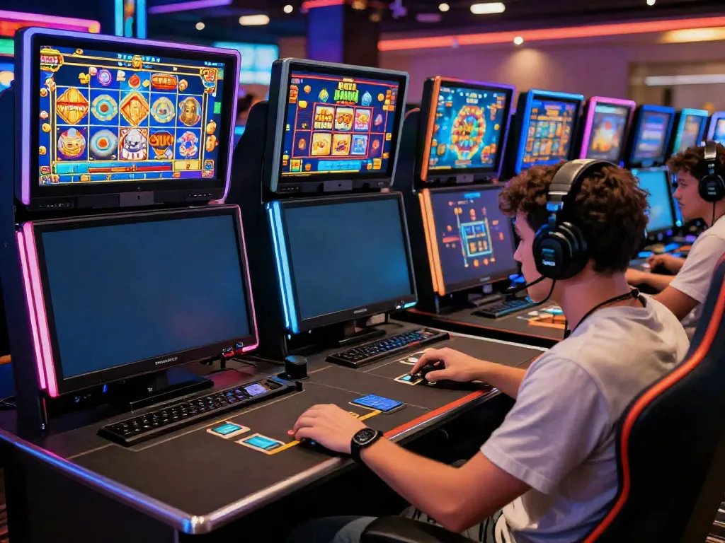 Exciting online gaming experience at best non gamstop casinos with a player engaged in gameplay.