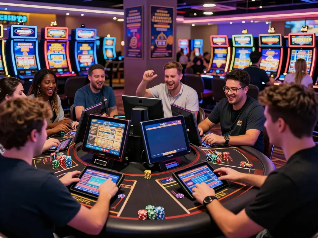 Experience the thrill of the best non gamstop casinos with diverse players enjoying vibrant gaming options.