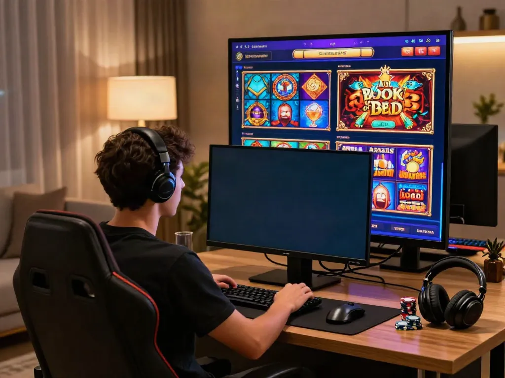 Exciting gaming experience at the best non gamstop casinos with vibrant slot games and stylish setup.