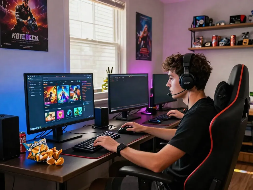 Experience top non gamstop casinos in a vibrant home gaming setup.