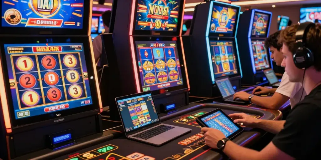 Experience the thrill of the best non gamstop casinos with vibrant players engaging in exciting games online.