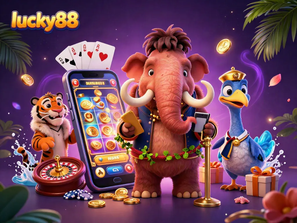 Engage in the lively lucky88 casino scene with dynamic characters and vibrant gaming elements.