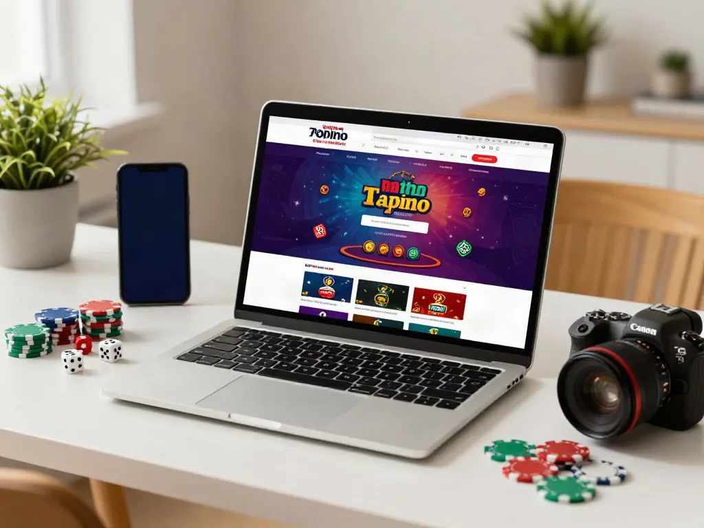 Best non gamstop casinos showcased in an inviting home office with vibrant gaming elements.