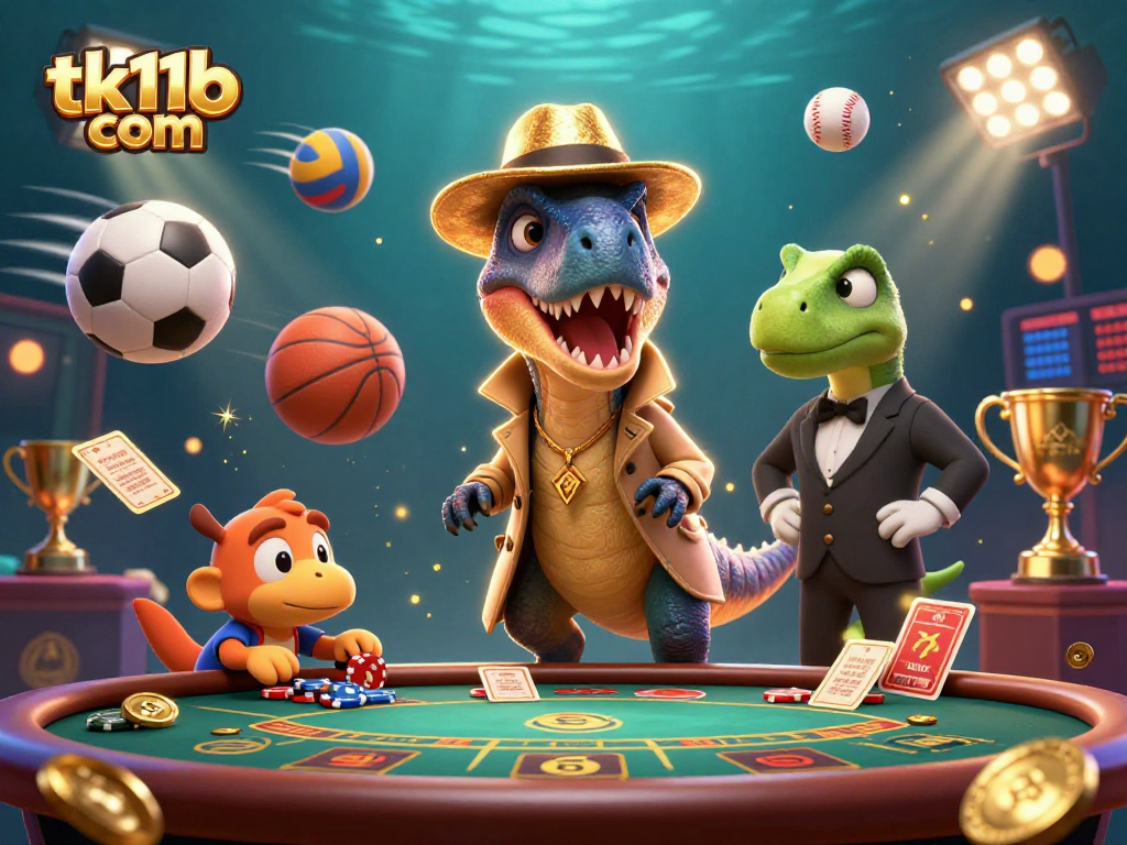 Bet on amazing games at tk11b com with vibrant casino illustration showcasing engaging gambling elements.