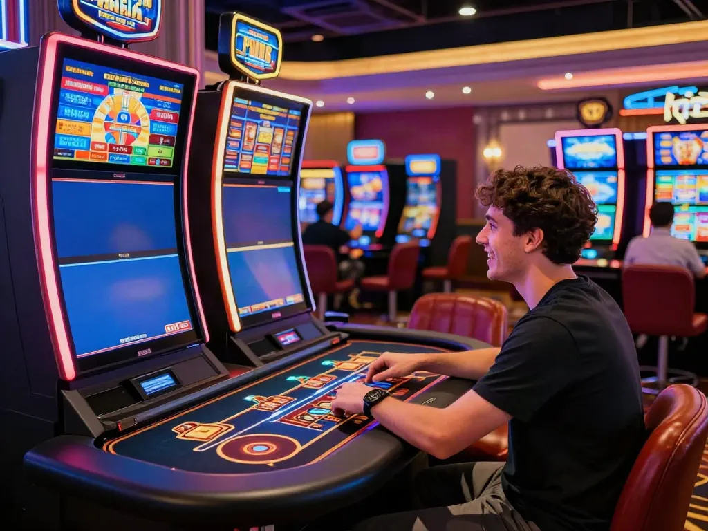 Player enjoying the best non gamstop casinos experience at a vibrant gaming table.