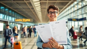 Fill out the eta uk application form efficiently at an airport.