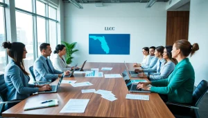 Register Florida LLC meeting with diverse business professionals discussing strategies.
