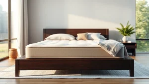 Showcasing king mattress dimensions in a stylish, modern bedroom with elegant decor.