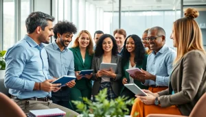 Enhancing skills through neurodiversity training UK in an interactive office setting.