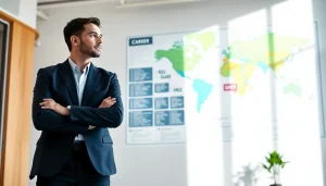 Discover the Ideal career options showcased in a bright office environment.