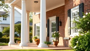 Elegant colonial home addition with classic features, enhancing space and charm.