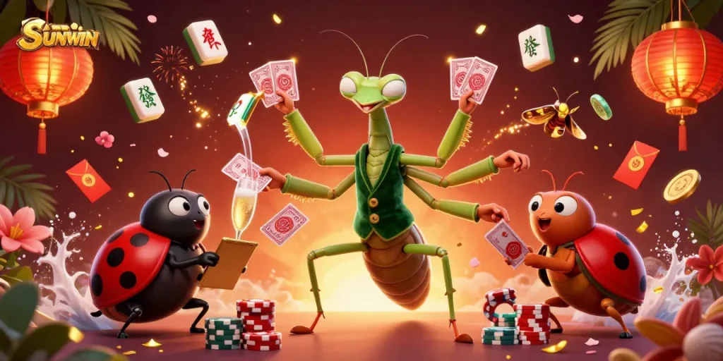 SUNWIN offers an engaging casino experience featuring dynamic card games and vibrant décor.